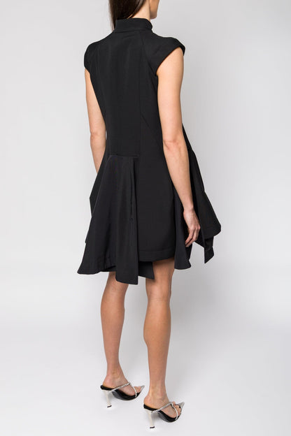 Sacai Matelasse Twill Mix Dress back