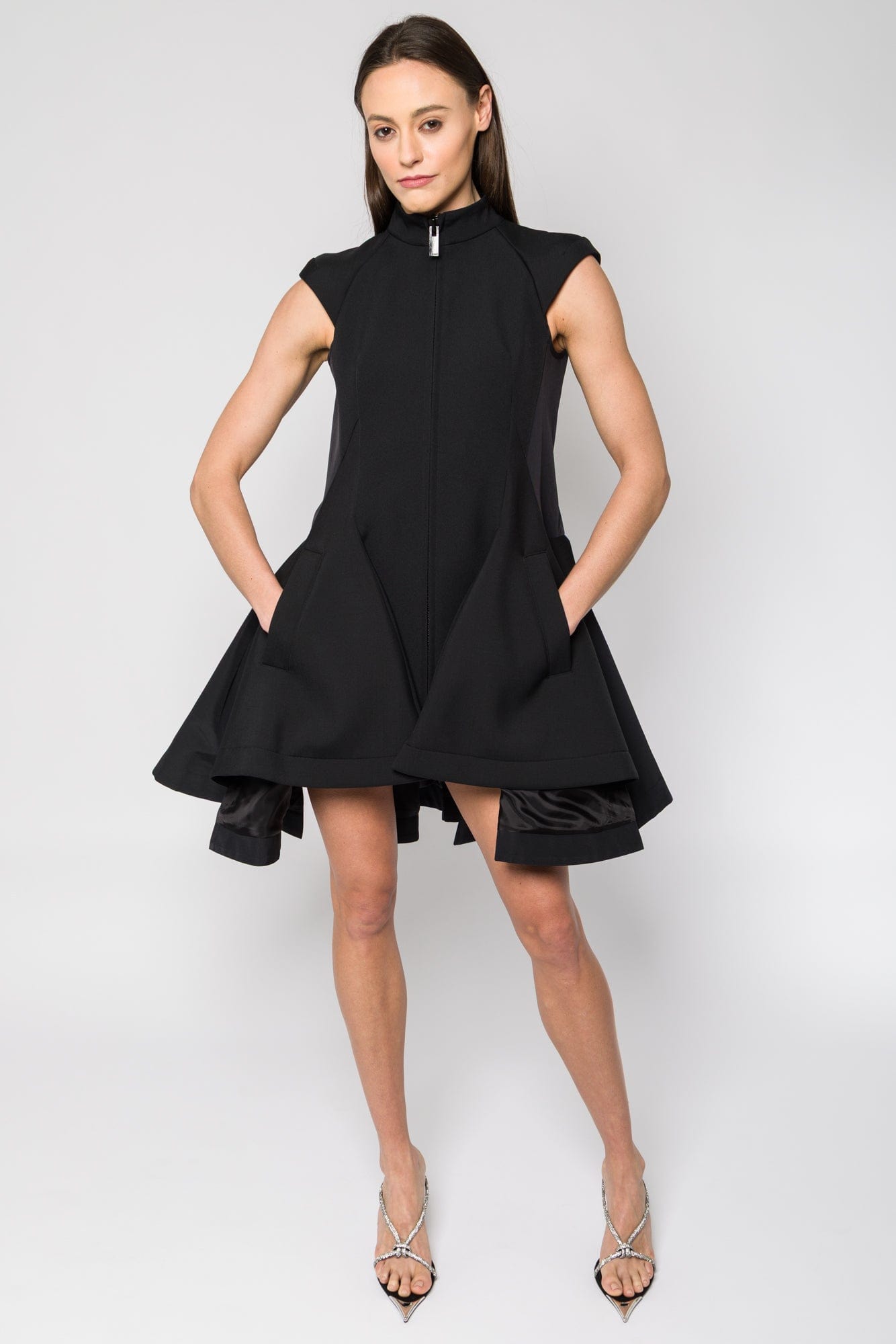 Sacai Matelasse Twill Mix Dress