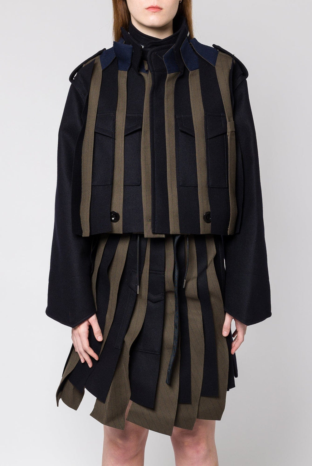sacai 24SS chalk stripe blouson