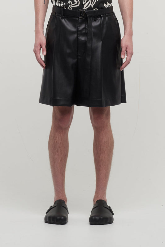 Sacai Faux Leather Shorts
