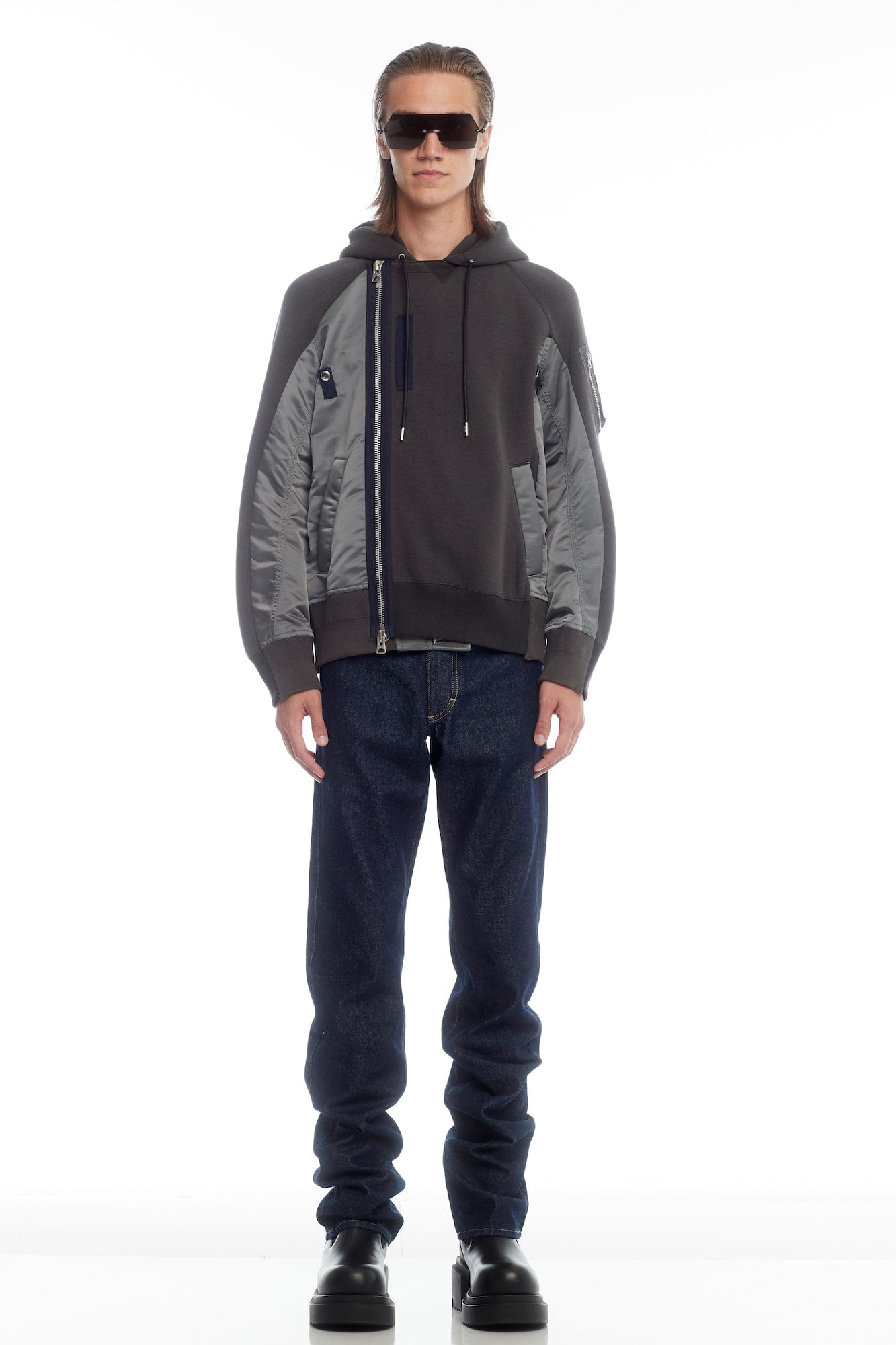 23ss sacai Nylon Bonding Hooded blouson2 - ナイロンジャケット