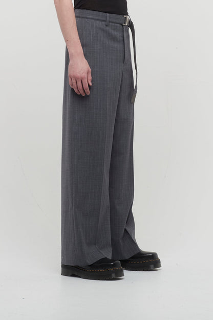 Sacai Chalk Stripe Pants in Grey side