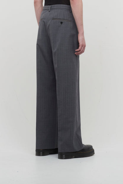 Sacai Chalk Stripe Pants in Grey back