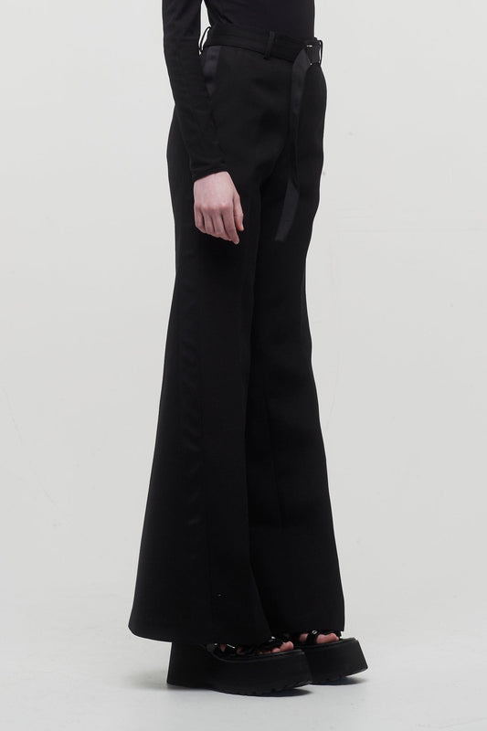 Sacai Double-Faced Silk Cotton Pants in Black side