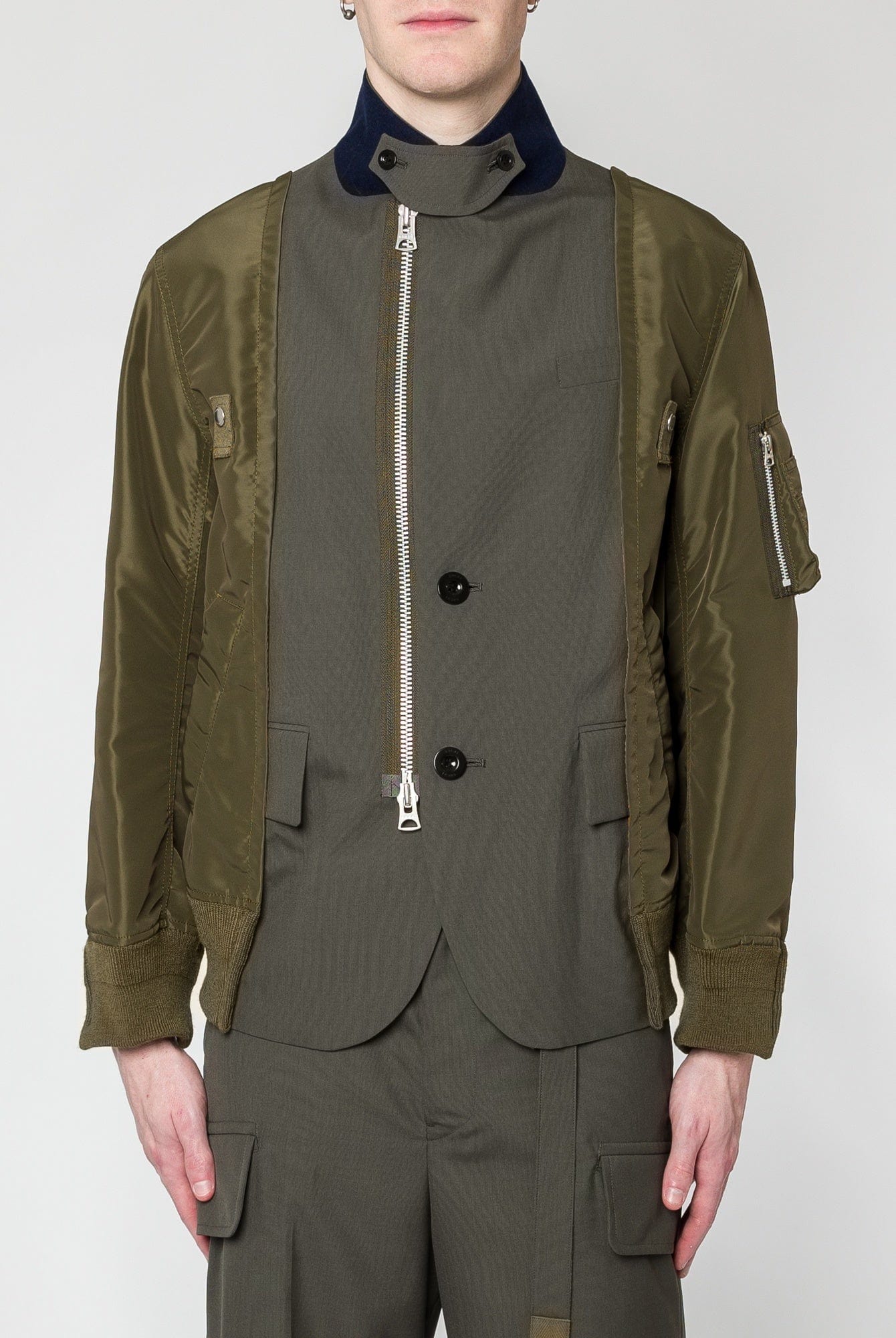 Sacai Suiting x Nylon Twill Jacket