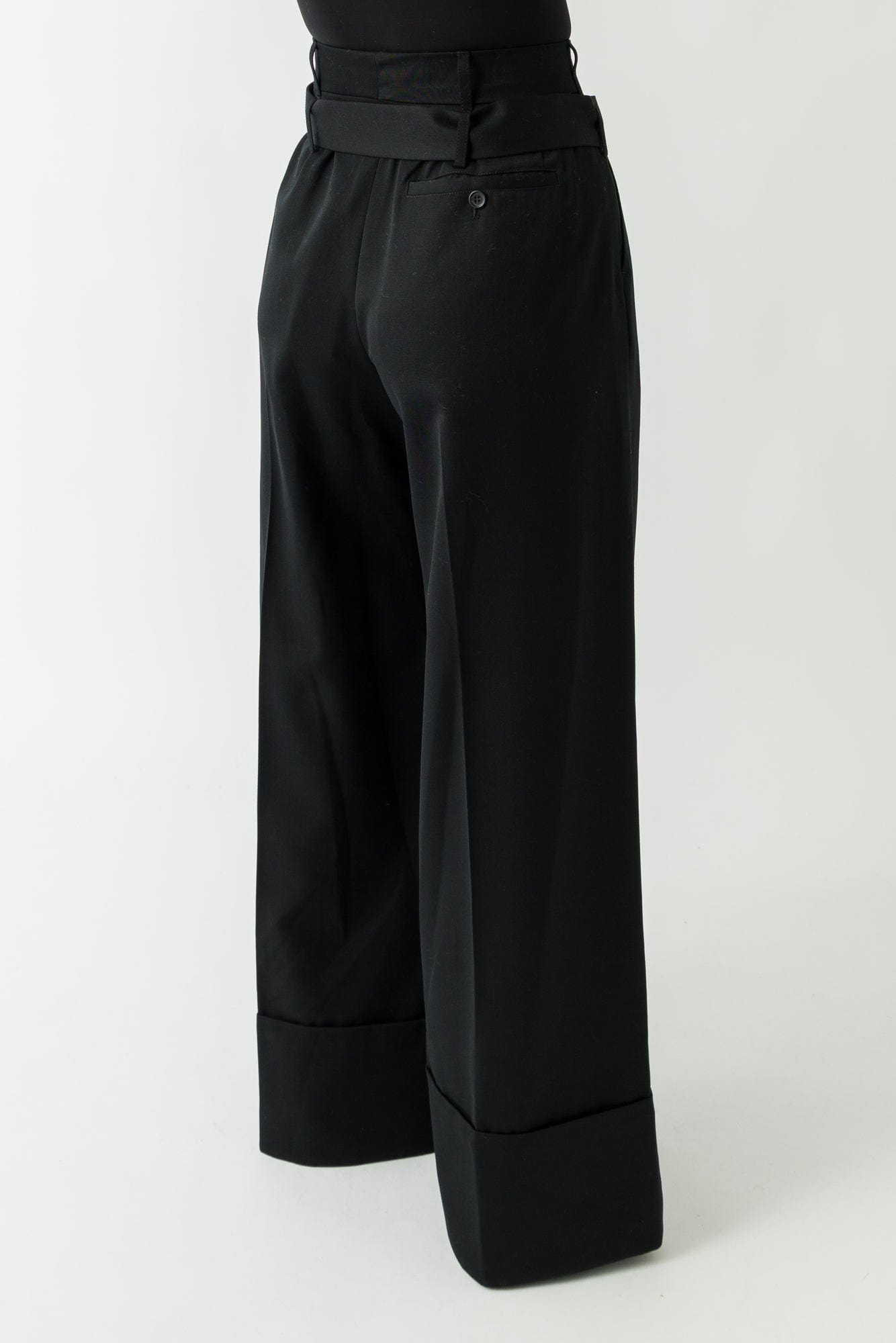Simone Rocha Belted Wide Leg Trousers In Black back