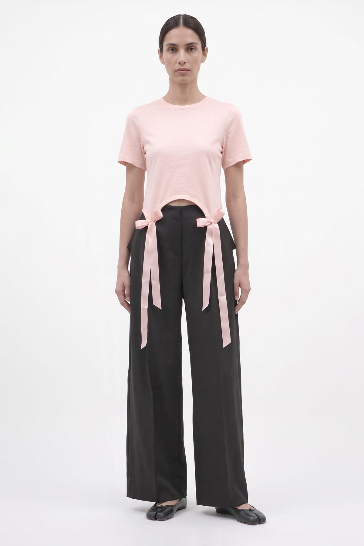 Simone Rocha Bow Tail Easy T-Shirt full look