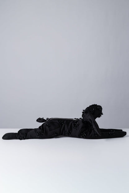 Simone Rocha Hare Embroidered Crossbody Bag In Black