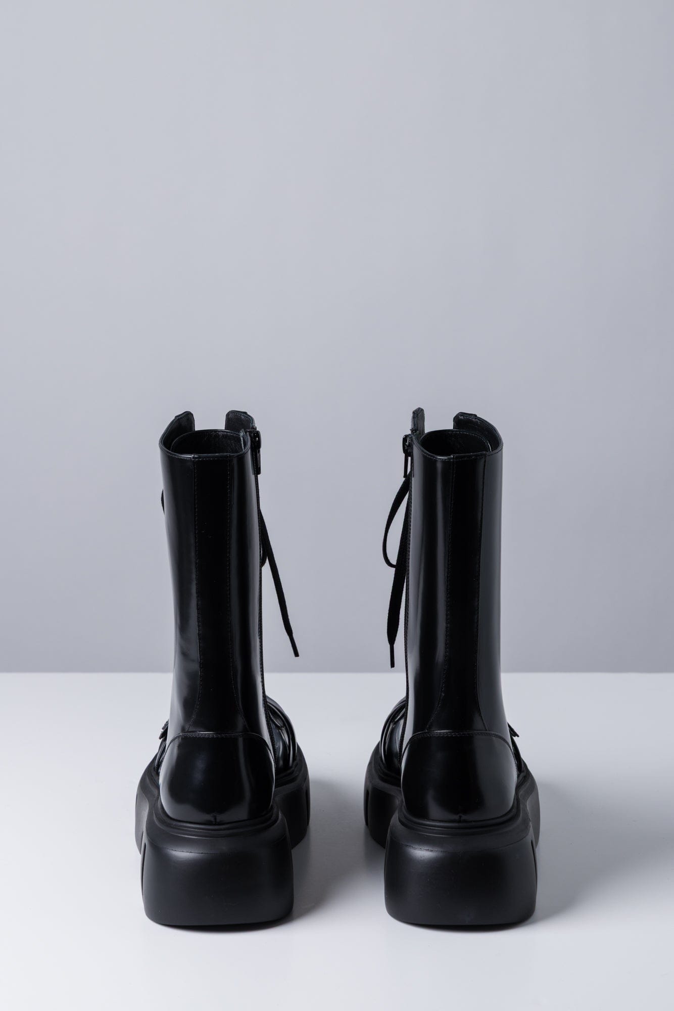 Simone Rocha Platform Buckle Combat Boot In Black