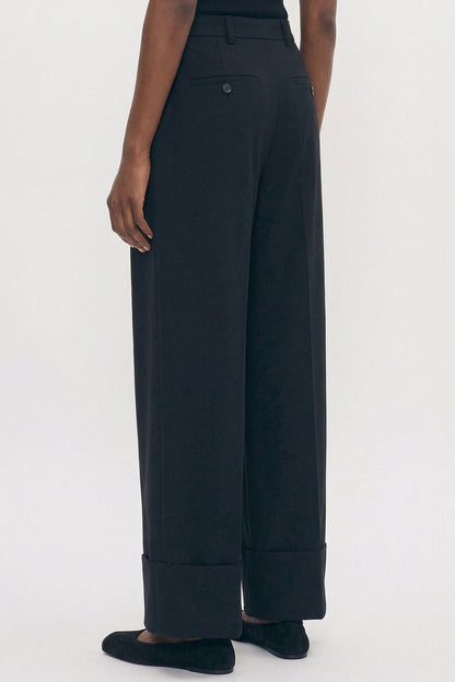Simone Rocha Wide Leg Belt Loop Tab Trousers with Daisy SS26 back