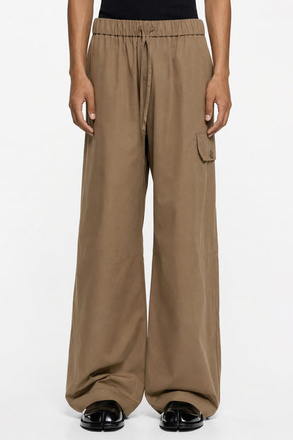 Simone Rocha Drawstring Cargo Knee Pleat Trousers