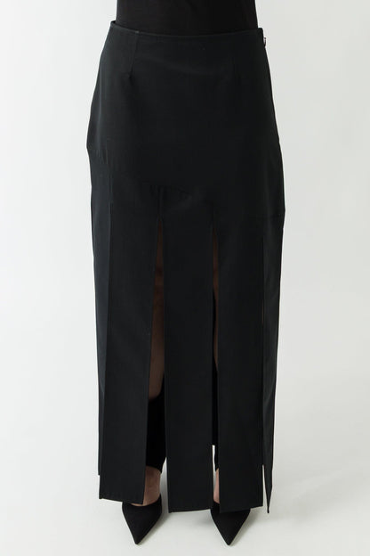 Simone Rocha Multi Slit Skirt In Black