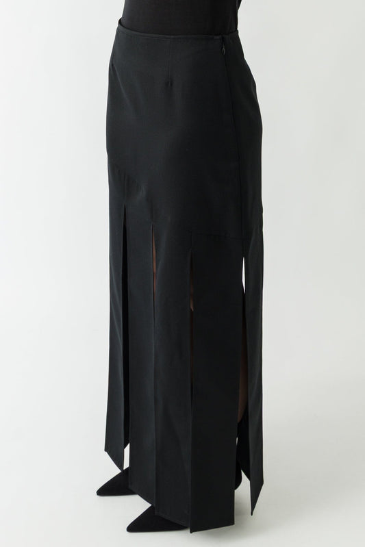 Simone Rocha Multi Slit Skirt In Black