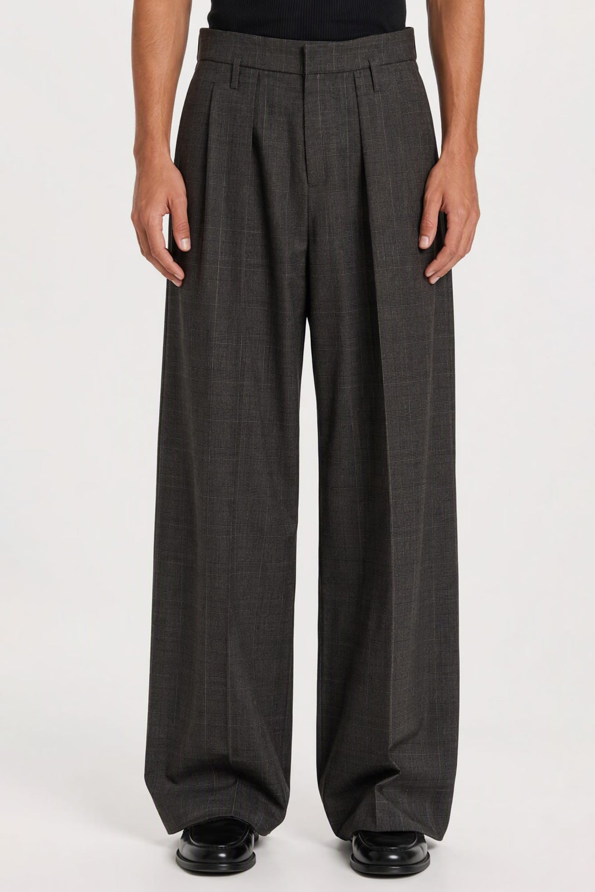 Simone Rocha Peeling Waist Wide Leg Trousers in Peat