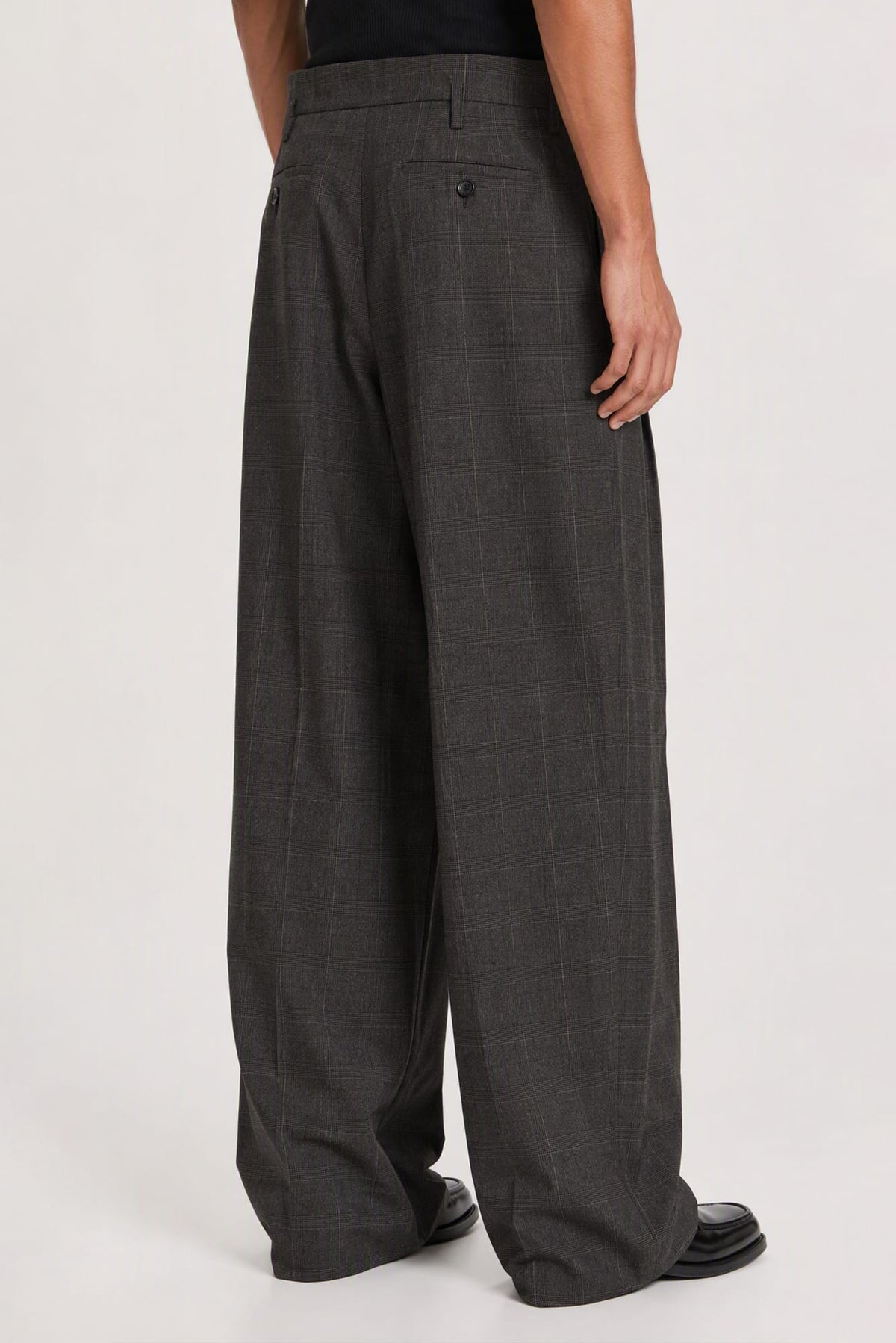 Simone Rocha Peeling Waist Wide Leg Trousers in Peat back