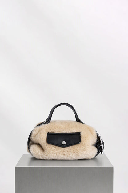 Simone Rocha Mini Faux Fur Biker Belt Bag