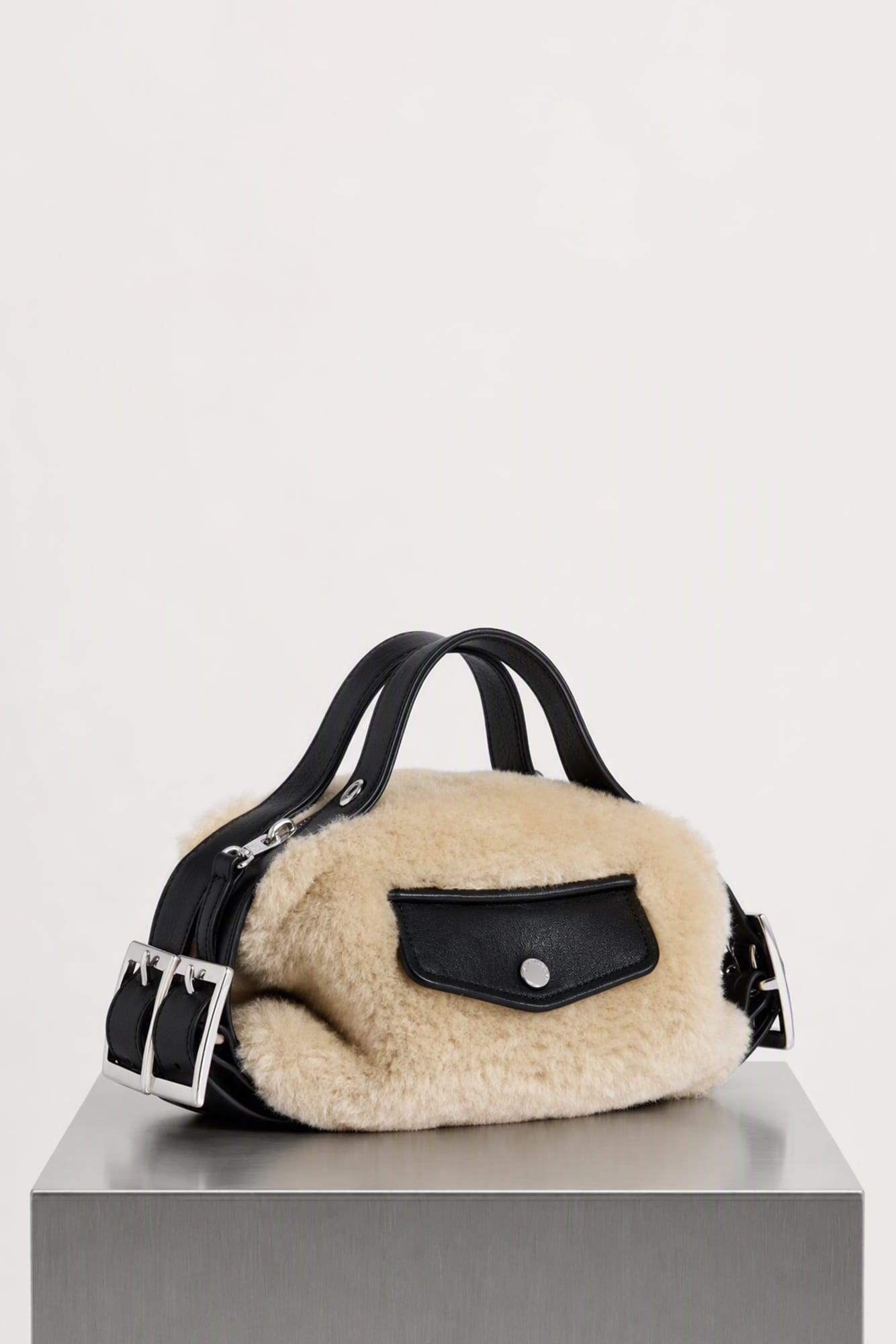 Simone Rocha Mini Faux Fur Biker Belt Bag