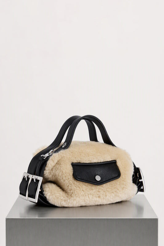 Simone Rocha Mini Faux Fur Biker Belt Bag side