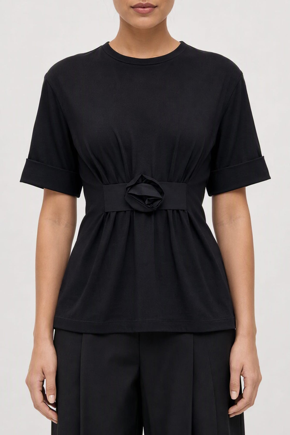 Simone Rocha Gathered Rose Wire Boy T-shirt
