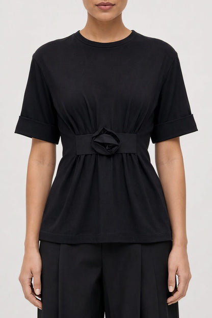 Simone Rocha Gathered Rose Wire Boy T-shirt