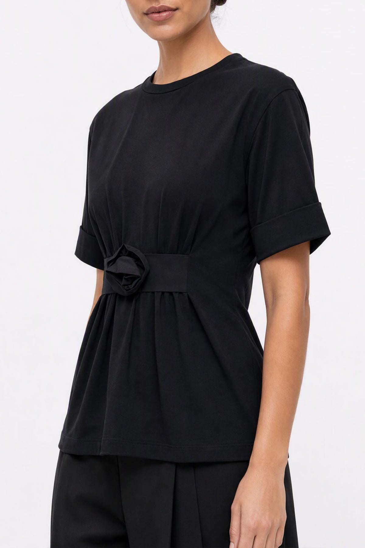 Simone Rocha Gathered Rose Wire Boy T-shirt