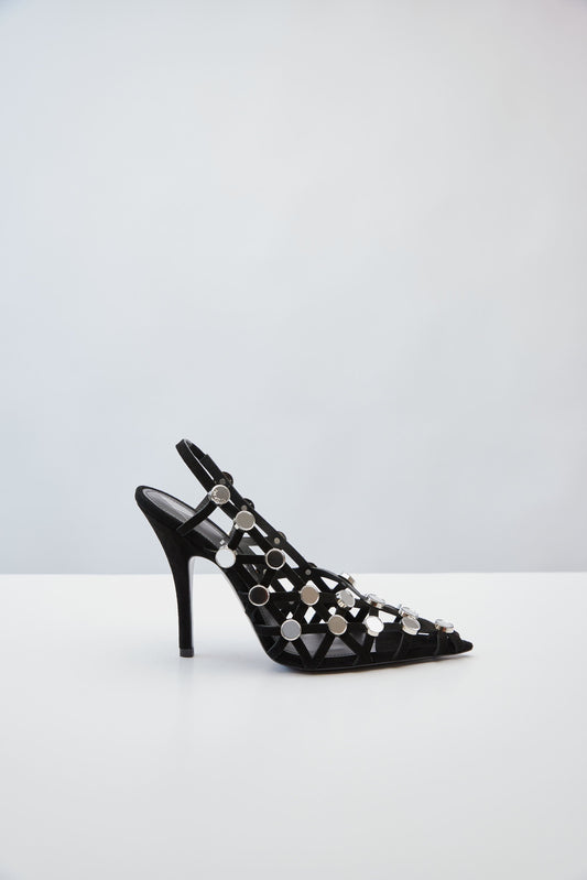 The Attico Grid Slingback side