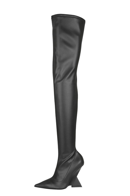The Attico Cheope Stretch Thigh High 105mm in Black