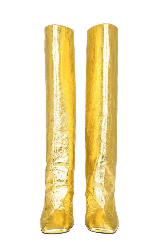 The Attico Sienna Boot 105mm in Gold front