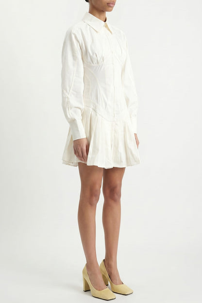 Tolu Coker Contour Bustier Pleated Shirt Dress side