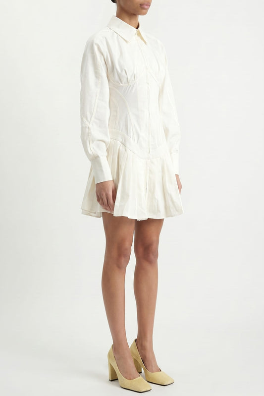 Tolu Coker Contour Bustier Pleated Shirt Dress side