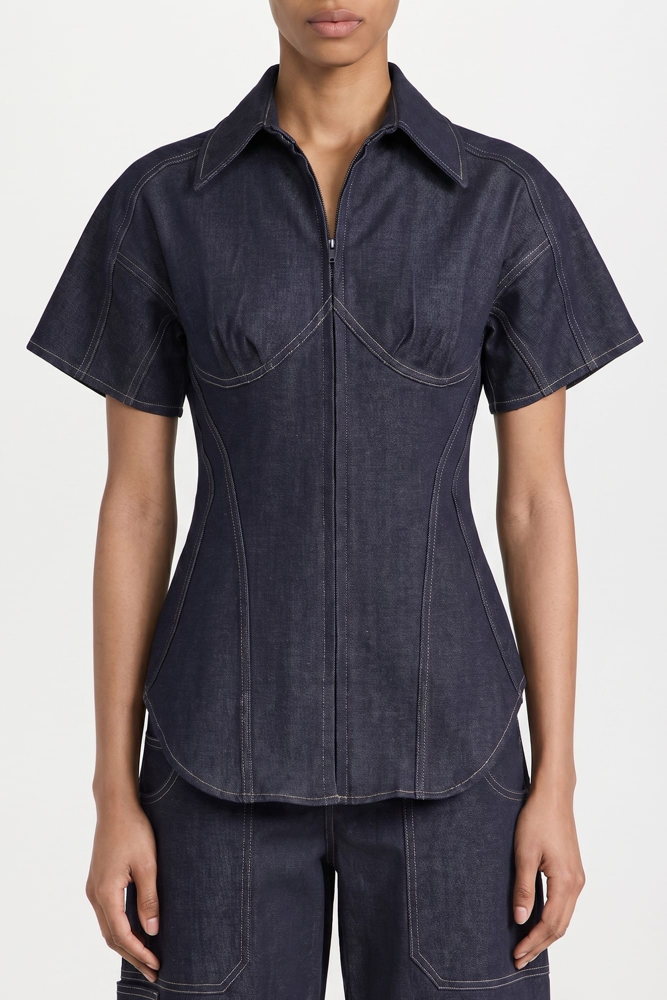 Tolu Coker Panelled Contoured Bustier Blouse SS26