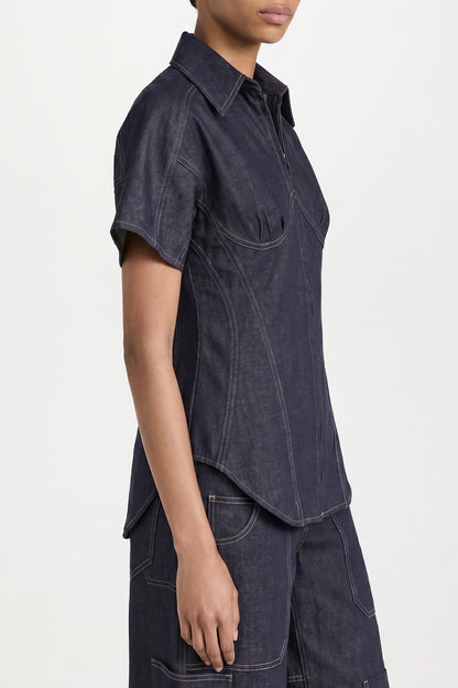 Tolu Coker Panelled Contoured Bustier Blouse SS26 side