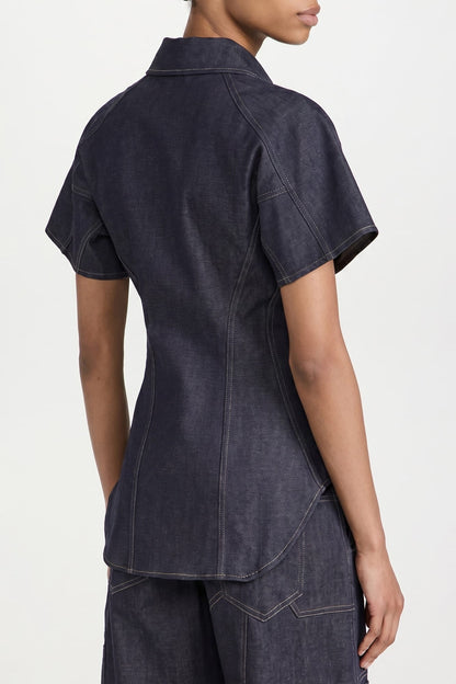 Tolu Coker Panelled Contoured Bustier Blouse SS26 back