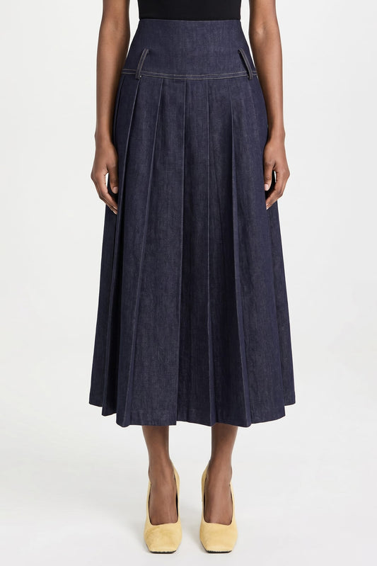 Tolu Coker Pleated Drop Waist Maxi Skirt SS26