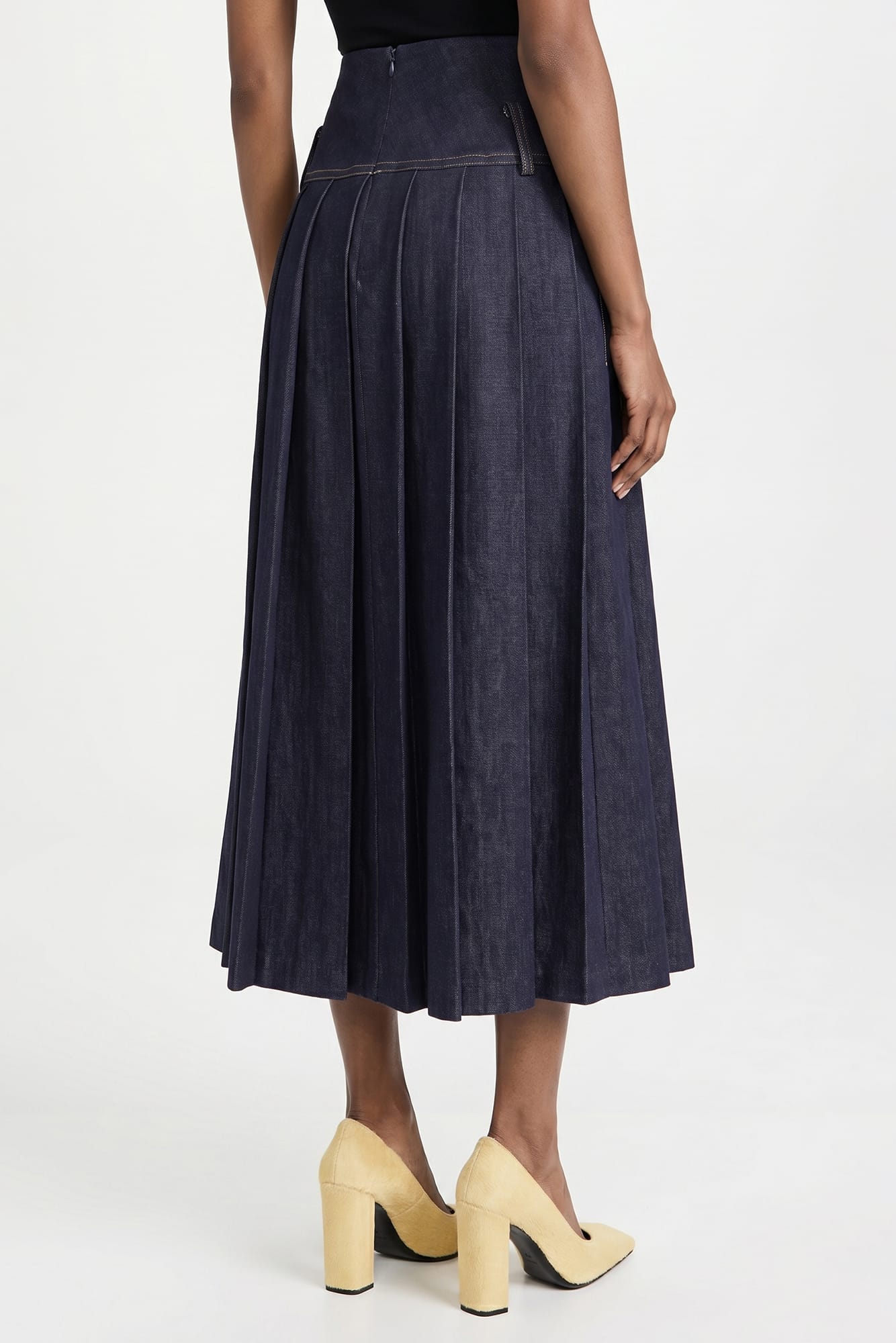 Tolu Coker Pleated Drop Waist Maxi Skirt SS26 back