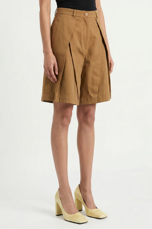 Tolu Coker Twill Pleated Shorts side