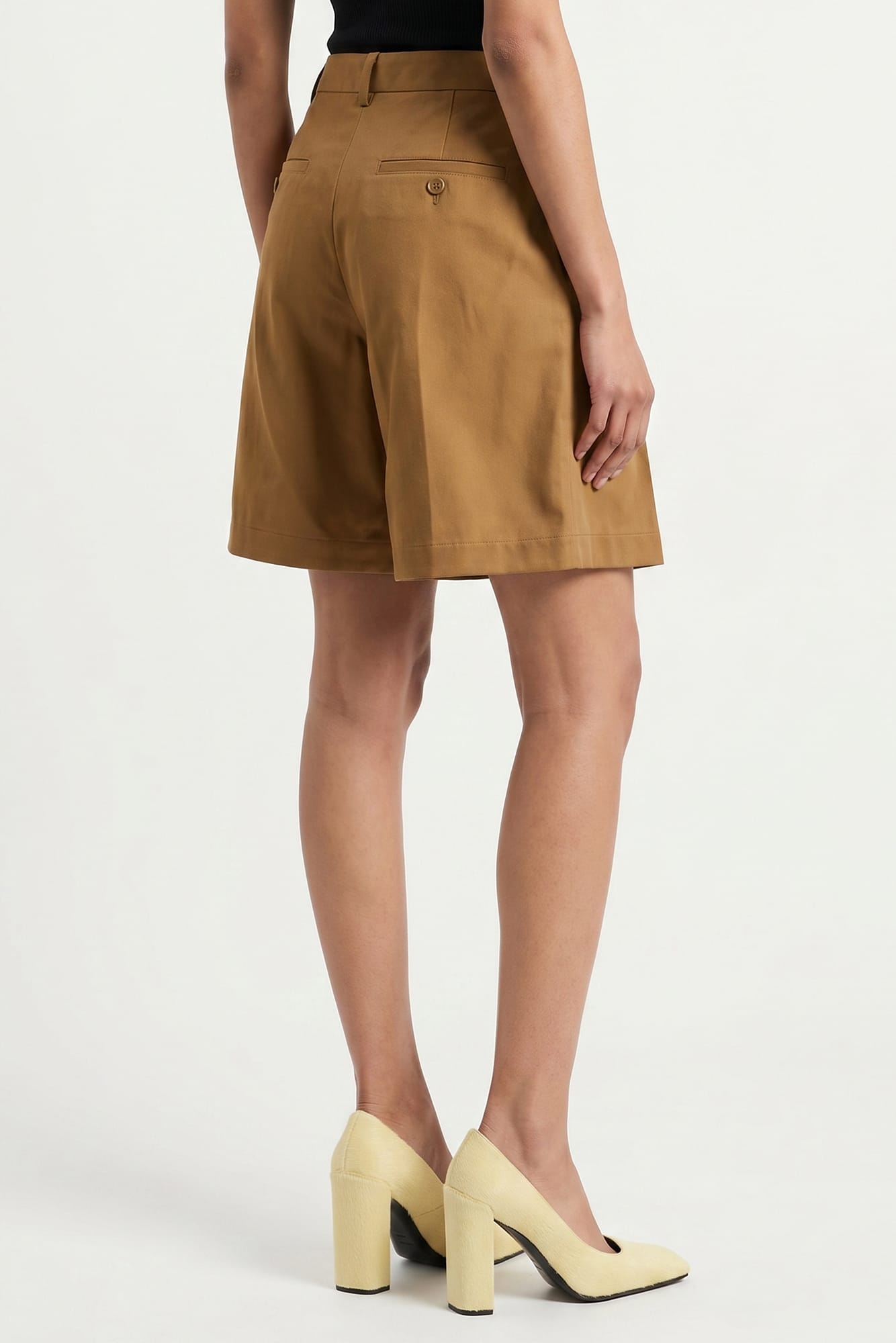 Tolu Coker Twill Pleated Shorts back
