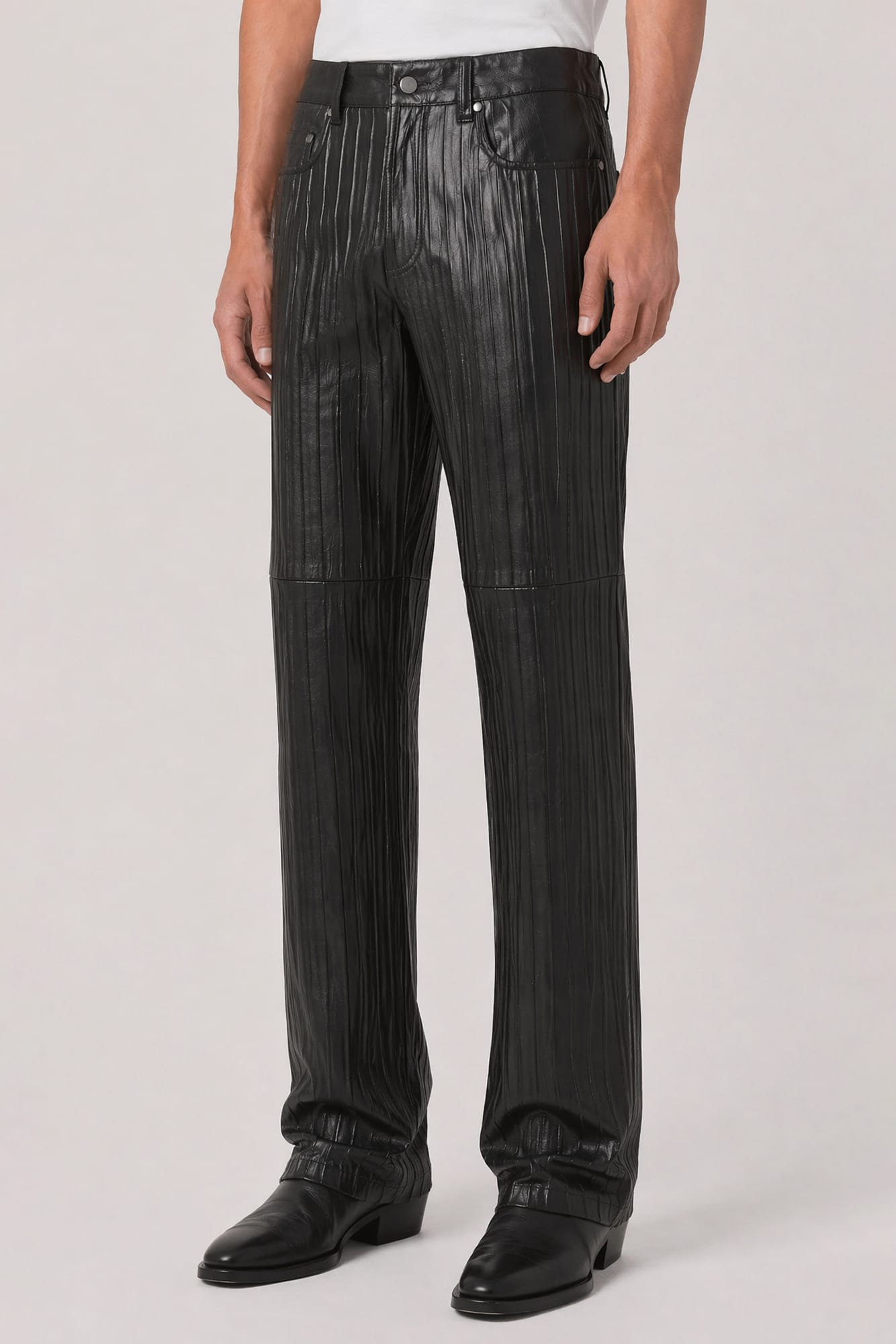 Versace Leather Trouser side