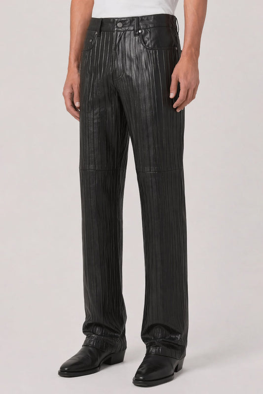 Versace Leather Trouser side