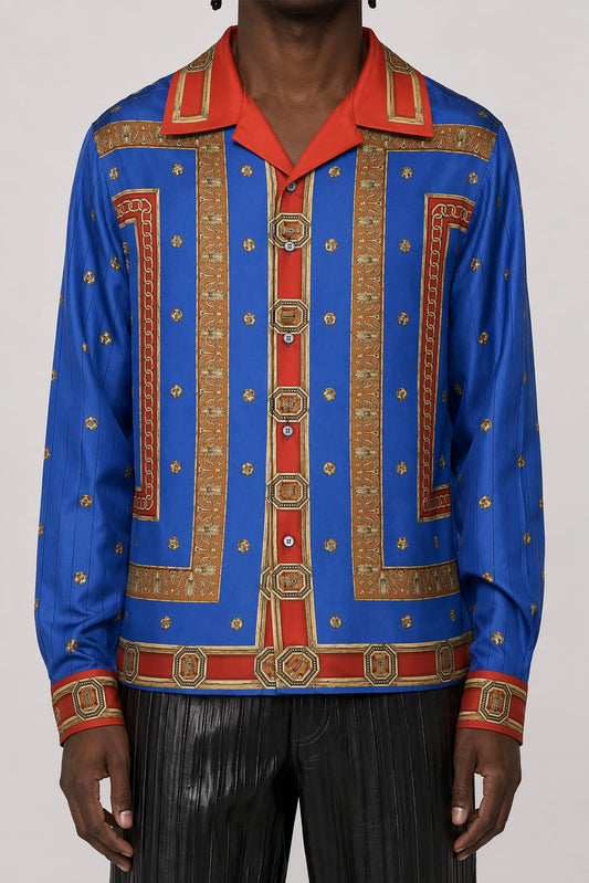 Versace Ring Master Silk Twill Shirt