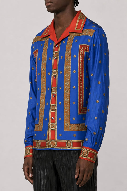Versace Ring Master Silk Twill Shirt side