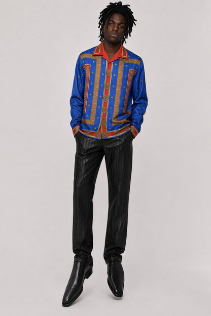Versace Ring Master Silk Twill Shirt full look