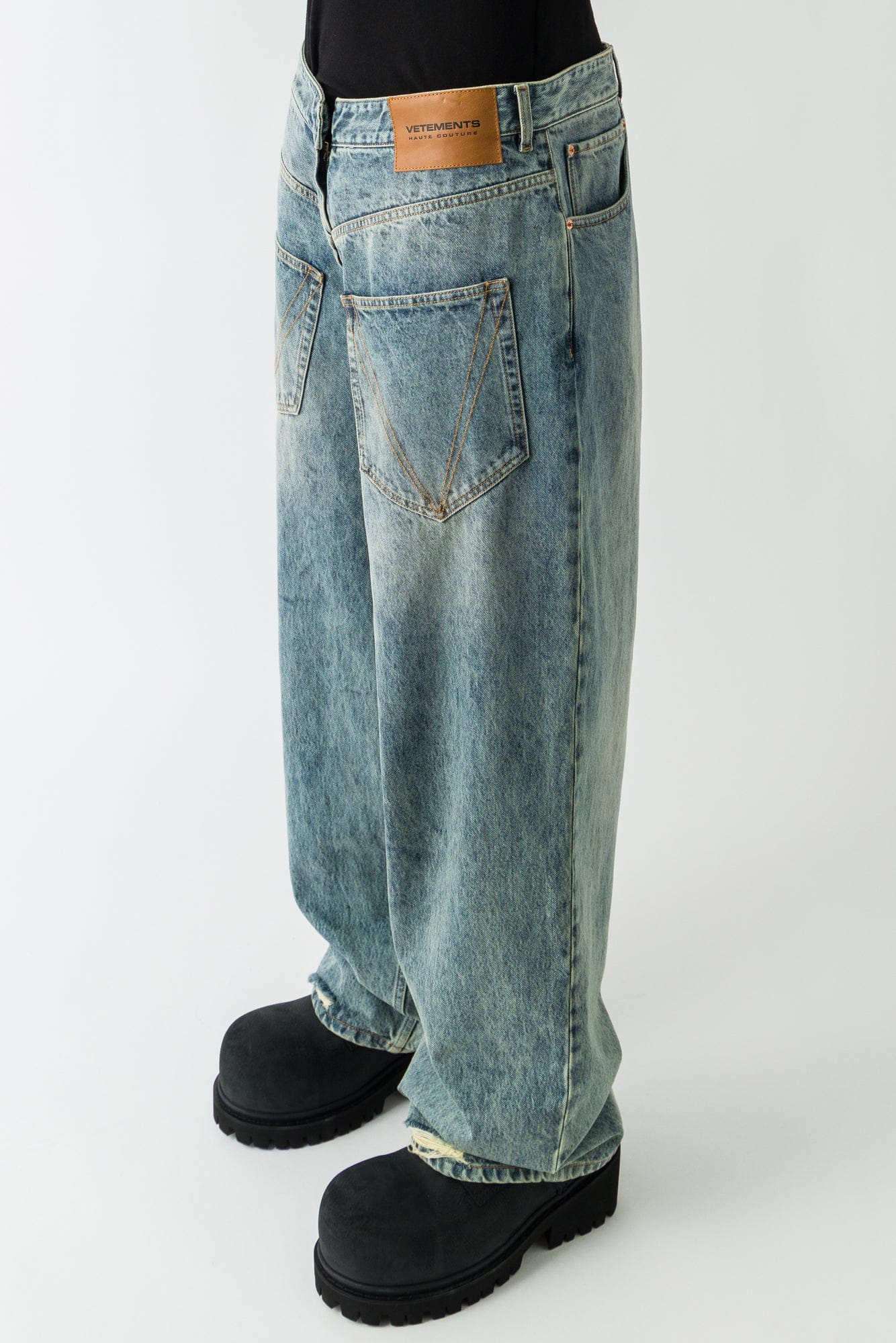 Vetements Back To Front Jeans side