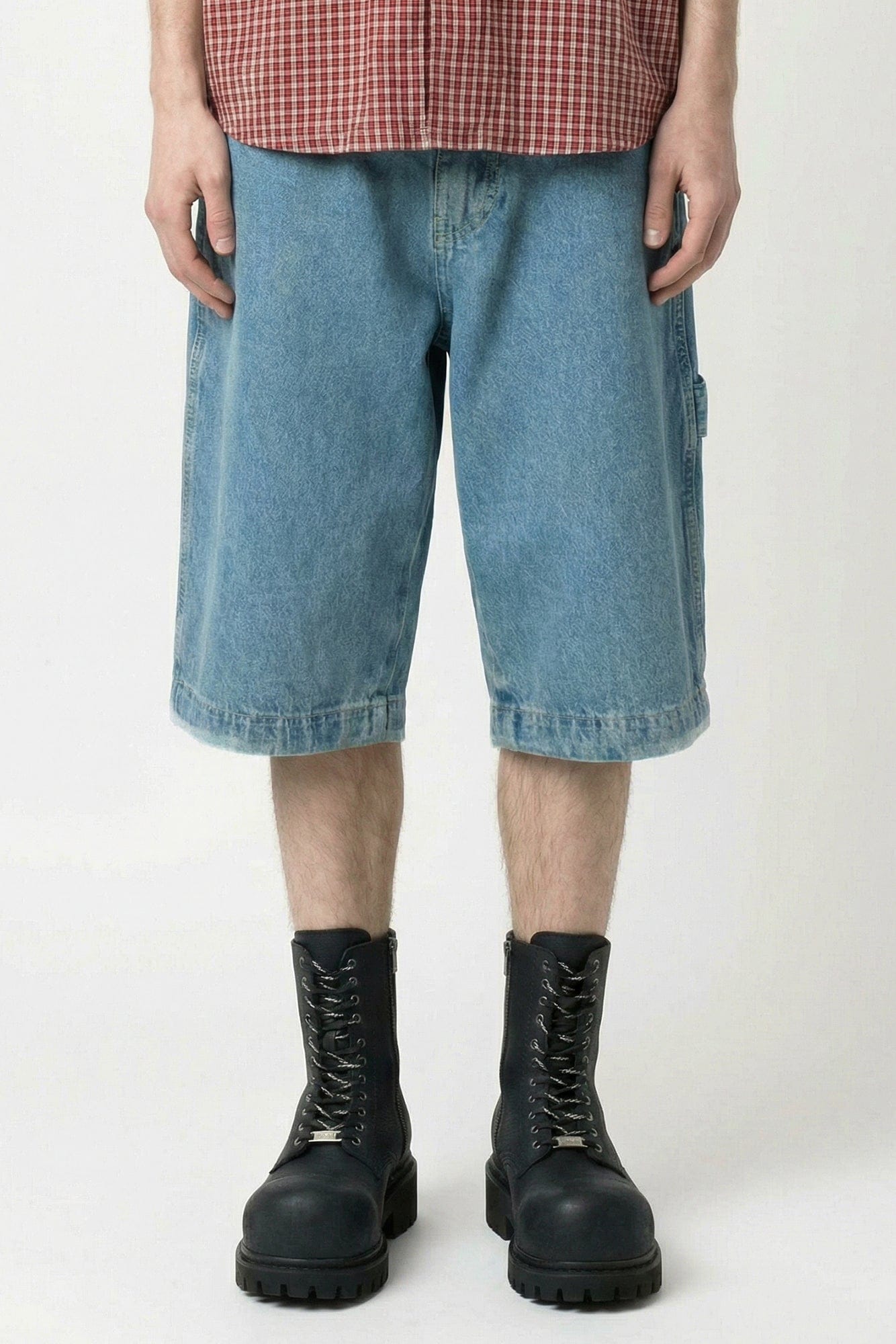Vetements Biker Cross Hip-Hop Denim Shorts