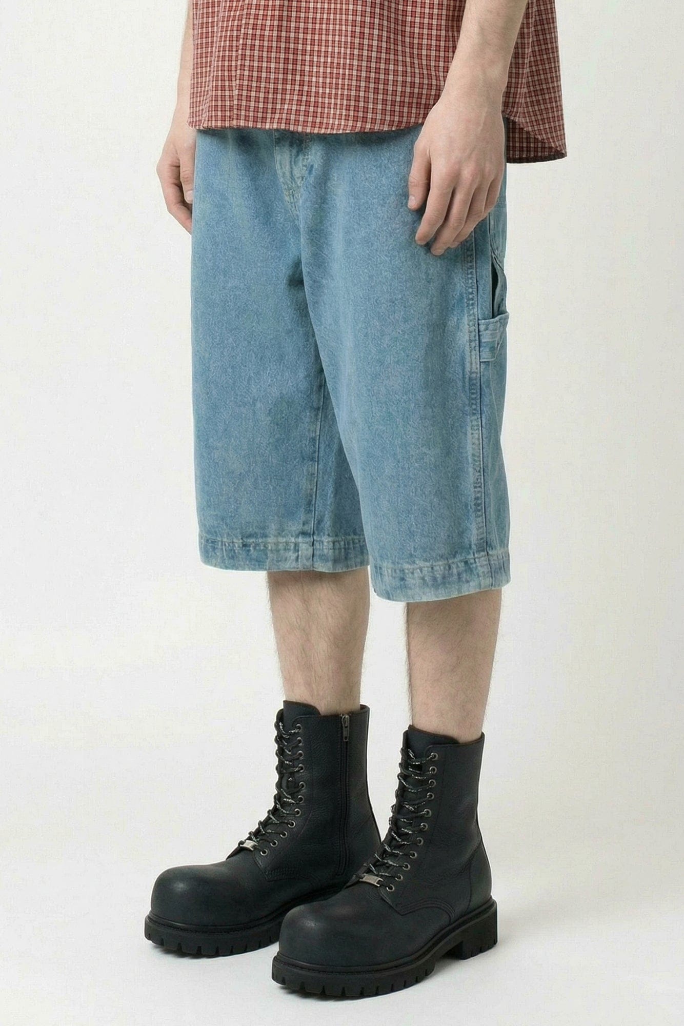 Vetements Biker Cross Hip-Hop Denim Shorts