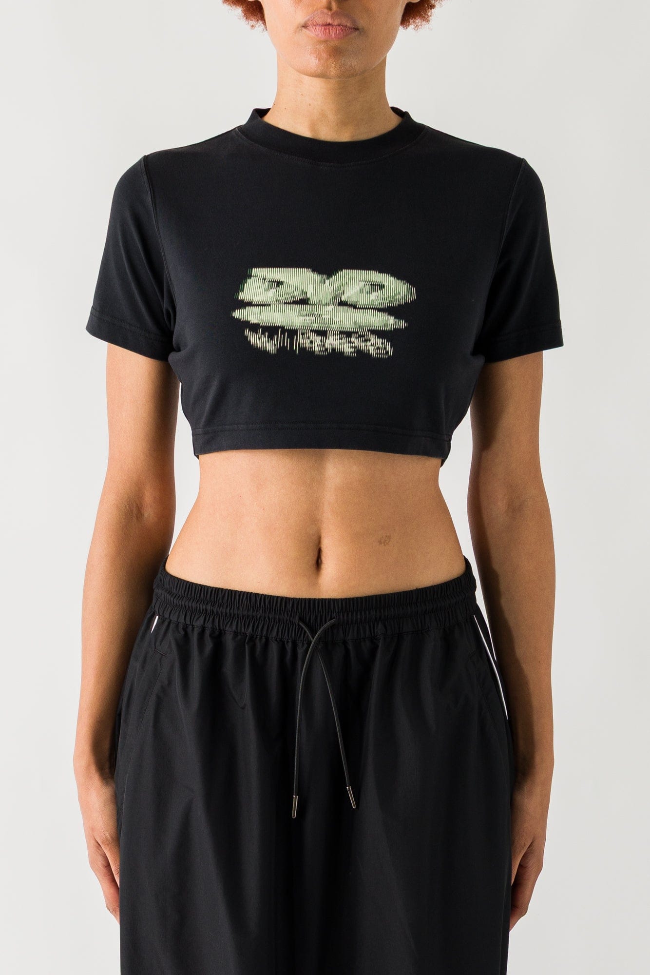 Vetements DVD Cropped Fitted T-Shirt