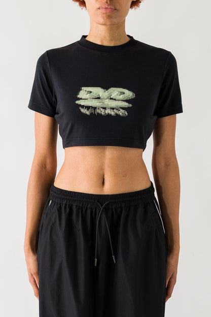 Vetements DVD Cropped Fitted T-Shirt