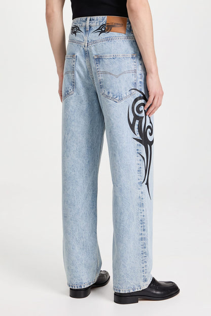 Vetements Graffiti Tribal Baggy Jeans back