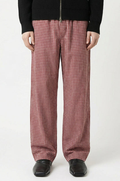 Vetements Pyjama Pants in Red Check