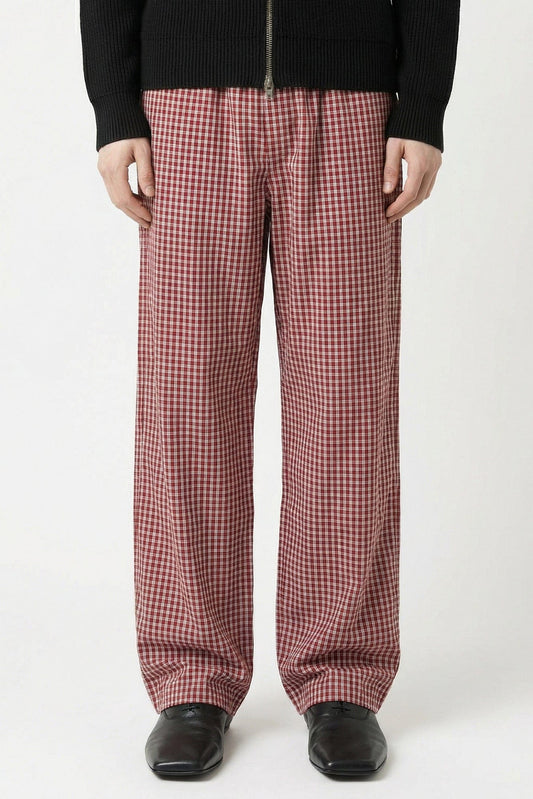 Vetements Pyjama Pants in Red Check